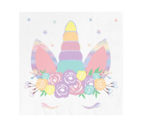 Tuf-Tuf Serviettes de table Licorne Bébé 16x16cm | 10 pièces