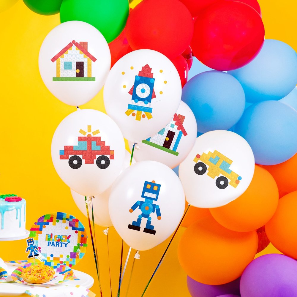 Tuf-Tuf Blockparty-Luftballons 30 cm | 6 Stück