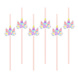Tuf-Tuf Pailles en papier Licorne Bébé 20 cm | 6 pièces