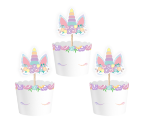 Tuf-Tuf Cupcake-Förmchen mit Baby-Einhorn-Motiv | 6 Stück