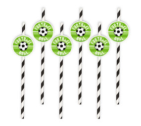 Tuf-Tuf Football Party Straws 20cm | 6 pieces