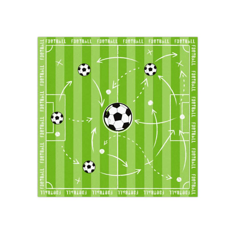 Tuf-Tuf Voetbal Feestje Servetten 33x33cm | 10 stuks Tuf-Tuf Voetbal Feestje Servetten 33x33cm | 10 stuks