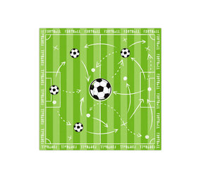 Tuf-Tuf Serviettes de table sur le thème du football 33 x 33 cm | Lot de 10