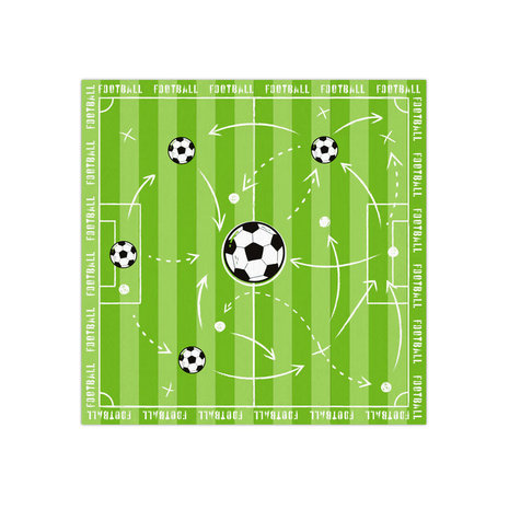 Tuf-Tuf Serviettes de table sur le thème du football 33 x 33 cm | Lot de 10
