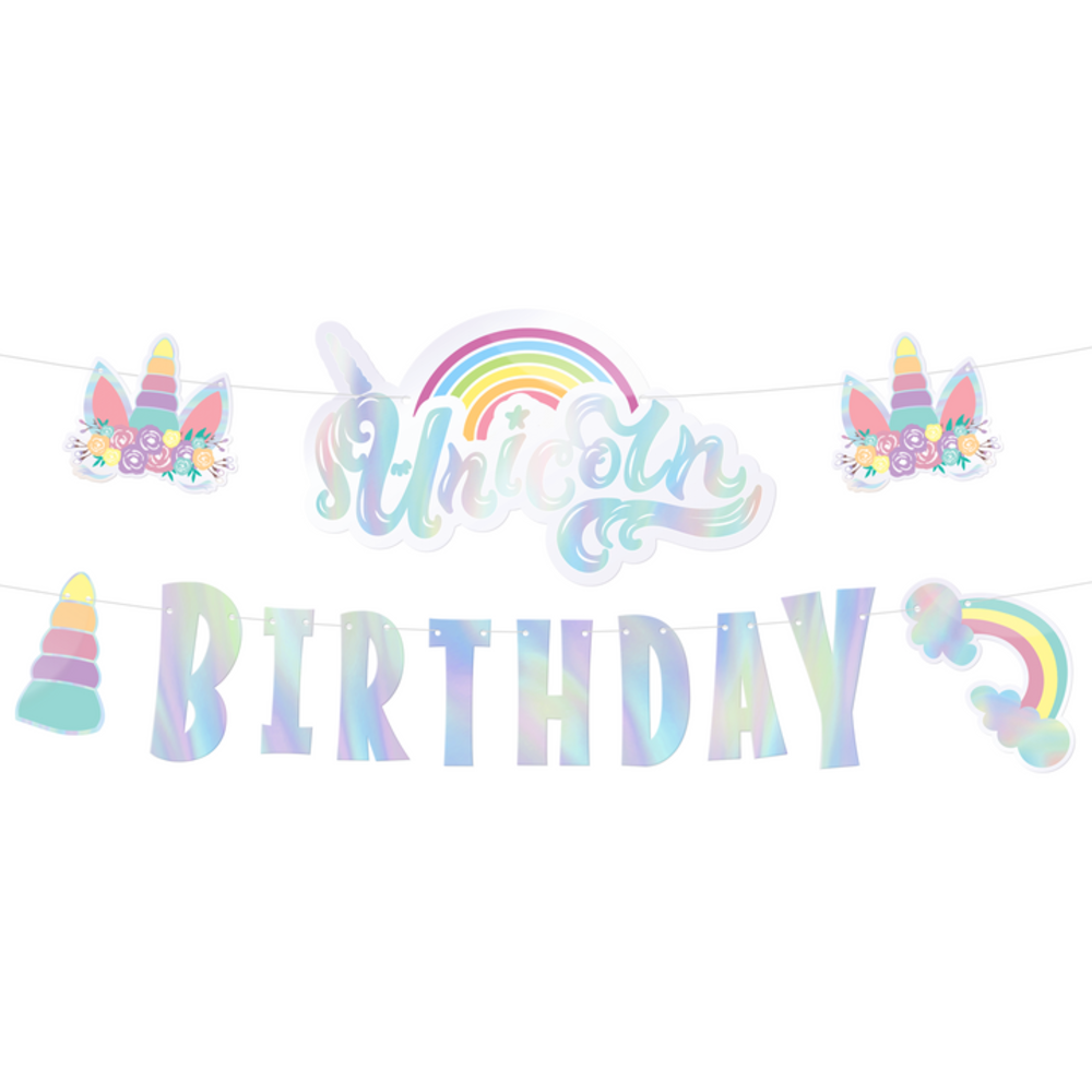 Tuf-Tuf Baby Unicorn Letter Garland "Unicorn Birthday" 2.5 meters | per piece