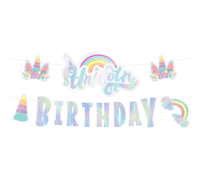 Tuf-Tuf Baby Unicorn Letterslinger "Unicorn Birthday" 2,5mtr | per stuk Tuf-Tuf Baby Unicorn Letterslinger "Unicorn Birthday" 2,5mtr | per stuk