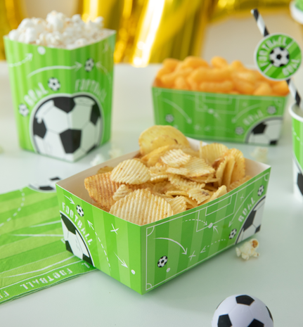 Tuf-Tuf Plateaux à goûter sur le thème du football 15 x 6 cm | 3 pièces