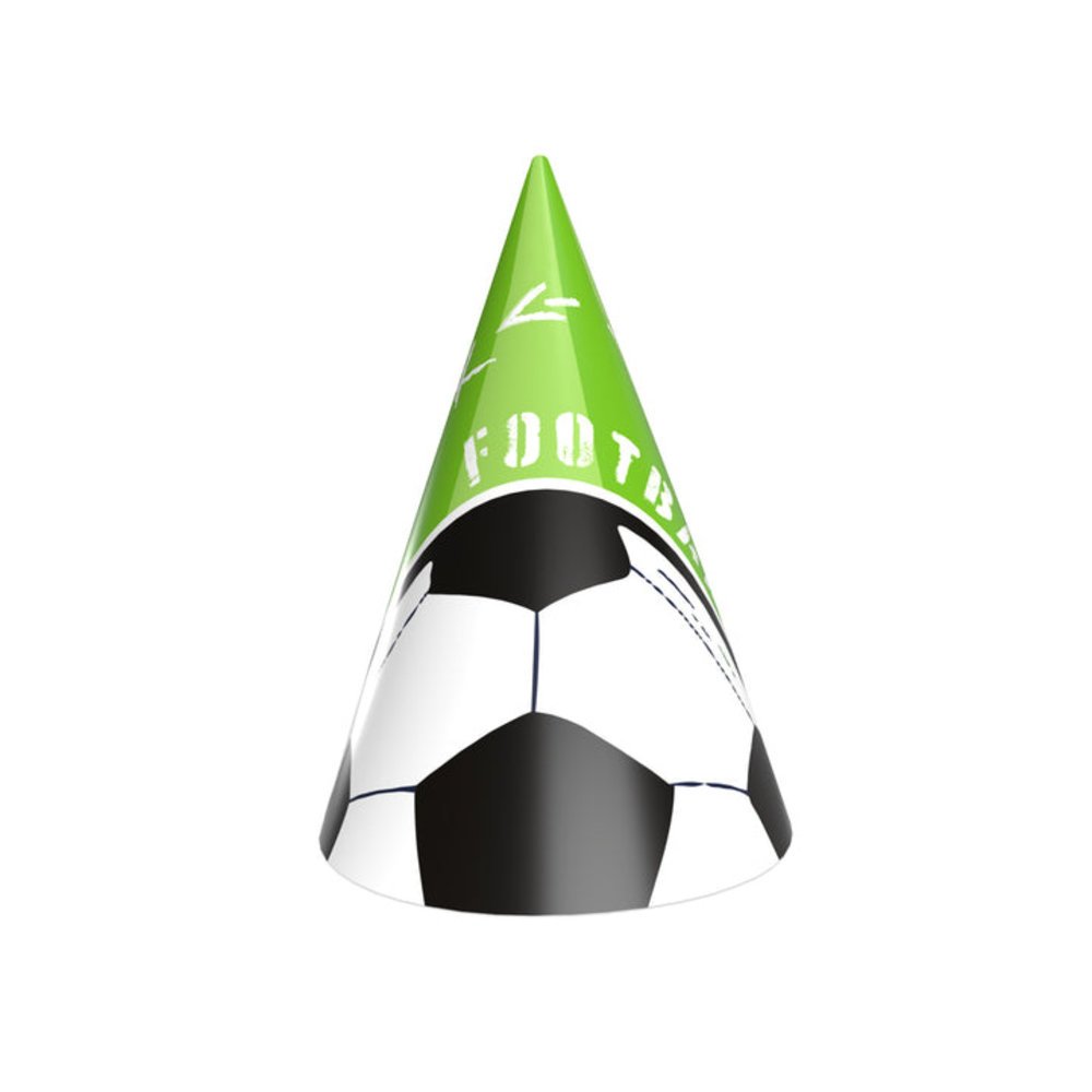 Tuf-Tuf Chapeaux de fête sur le thème du football | 6 pièces