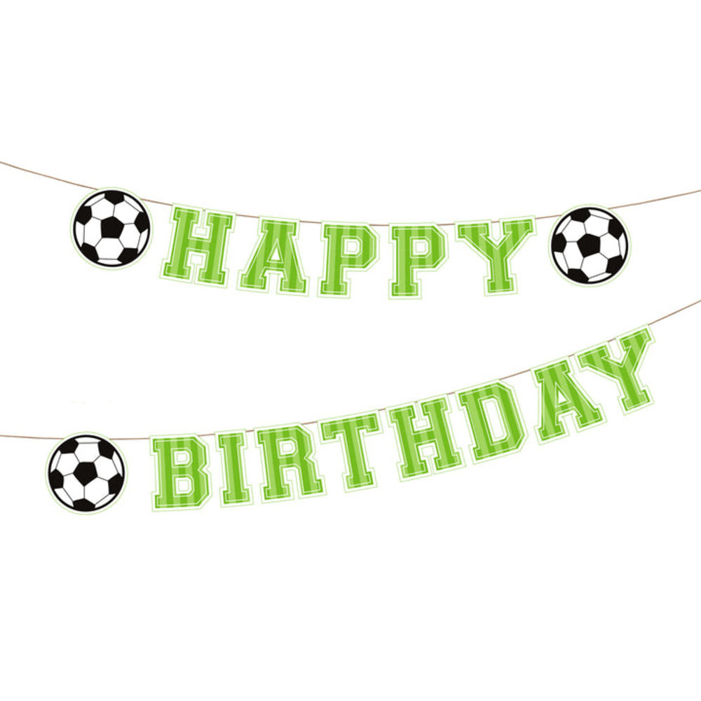 Tuf-Tuf Football Party Happy Birthday Letter Garland 16.4x250cm | per piece