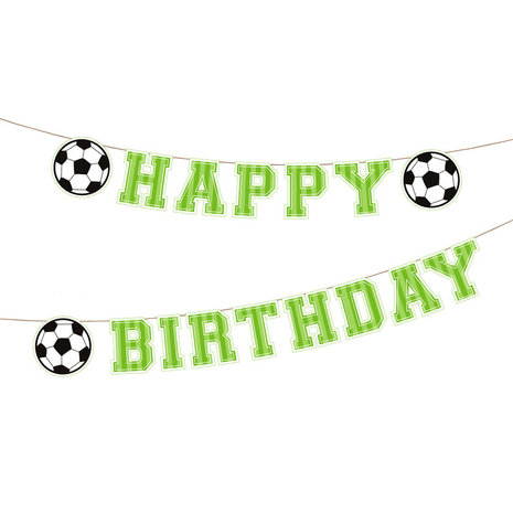 Tuf-Tuf Buchstabengirlande „Fußballparty – Alles Gute zum Geburtstag“ 16,4 x 250 cm | pro Stück