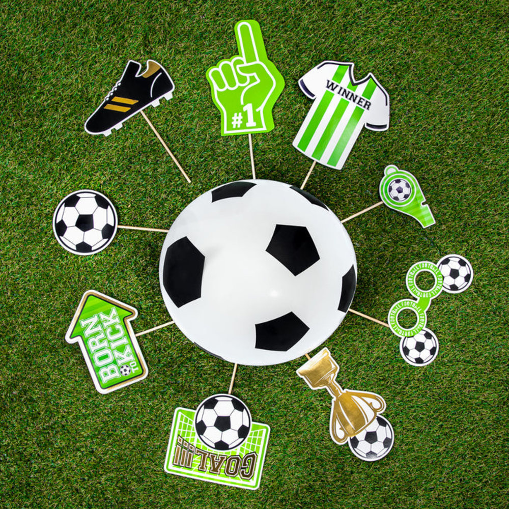 Tuf-Tuf Voetbal Feestje Foto Props | 9 stuks Tuf-Tuf Voetbal Feestje Foto Props | 9 stuks