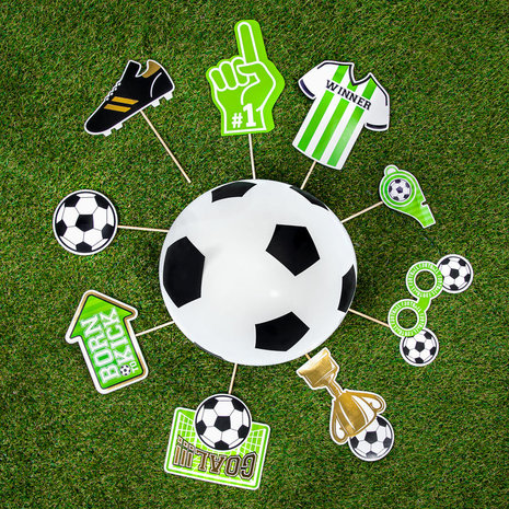 Tuf-Tuf Foto-Requisiten für die Fußballparty | 9 Stück