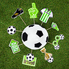 Tuf-Tuf Voetbal Feestje Foto Props | 9 stuks Tuf-Tuf Voetbal Feestje Foto Props | 9 stuks