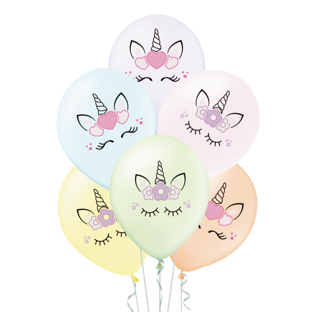 Tuf-Tuf Baby Unicorn Balloons 30cm | 6 pieces
