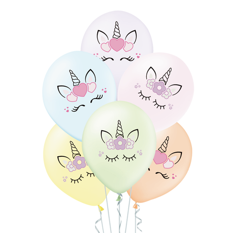 Tuf-Tuf Baby Unicorn Balloons 30cm | 6 pieces