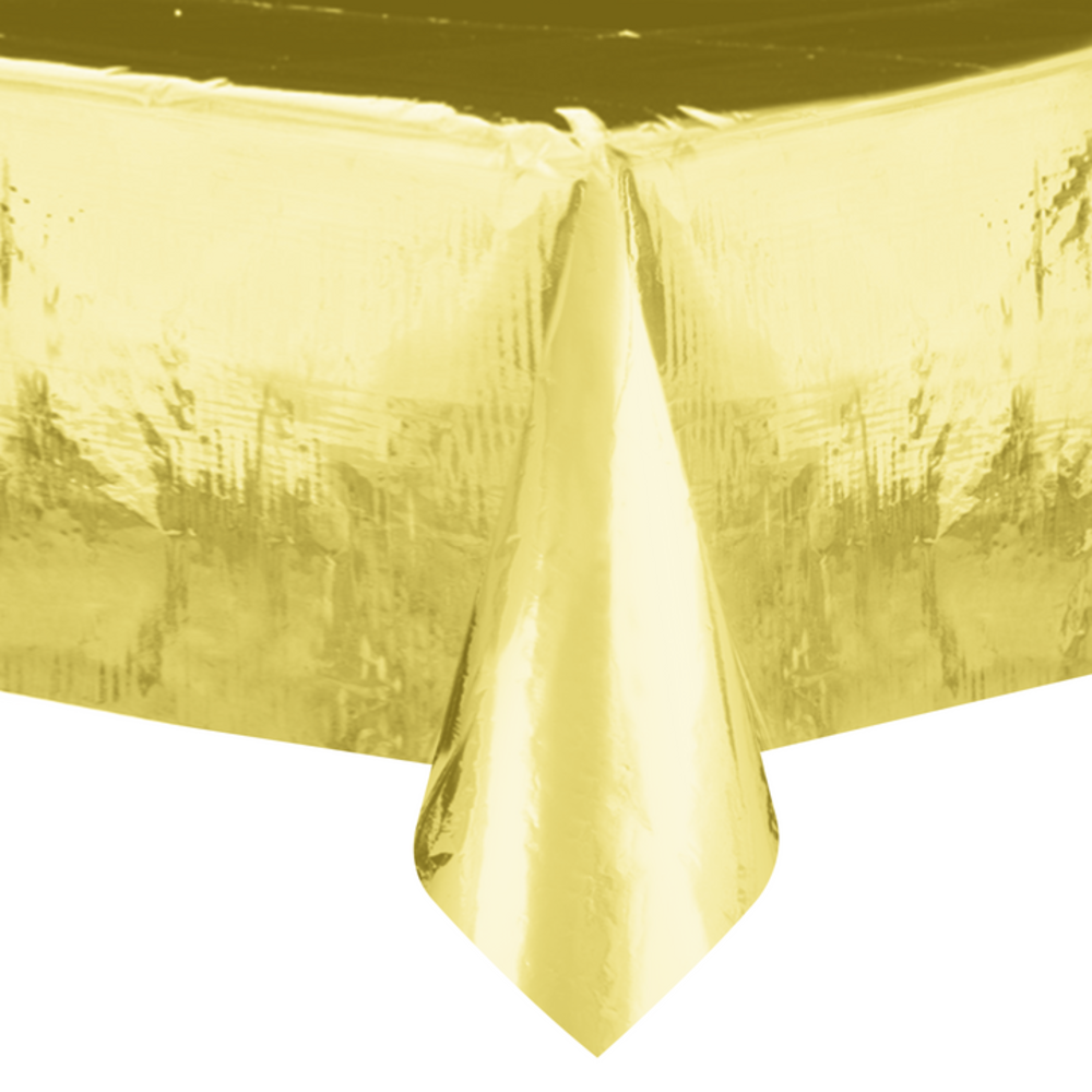Unique Party Goldfarbene Metallic-Tischdecke 137 x 274 cm | pro Stück Unique Party Goldfarbene Metallic-Tischdecke 137 x 274 cm | pro Stück