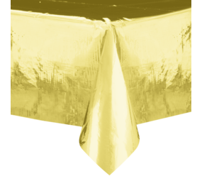 Unique Party Nappe métallisée dorée 137 x 274 cm | à l'unité Unique Party Nappe métallisée dorée 137 x 274 cm | à l'unité