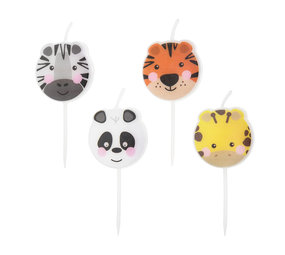 Tuf-Tuf Bougies pour gâteau Party Animal | 4 pièces