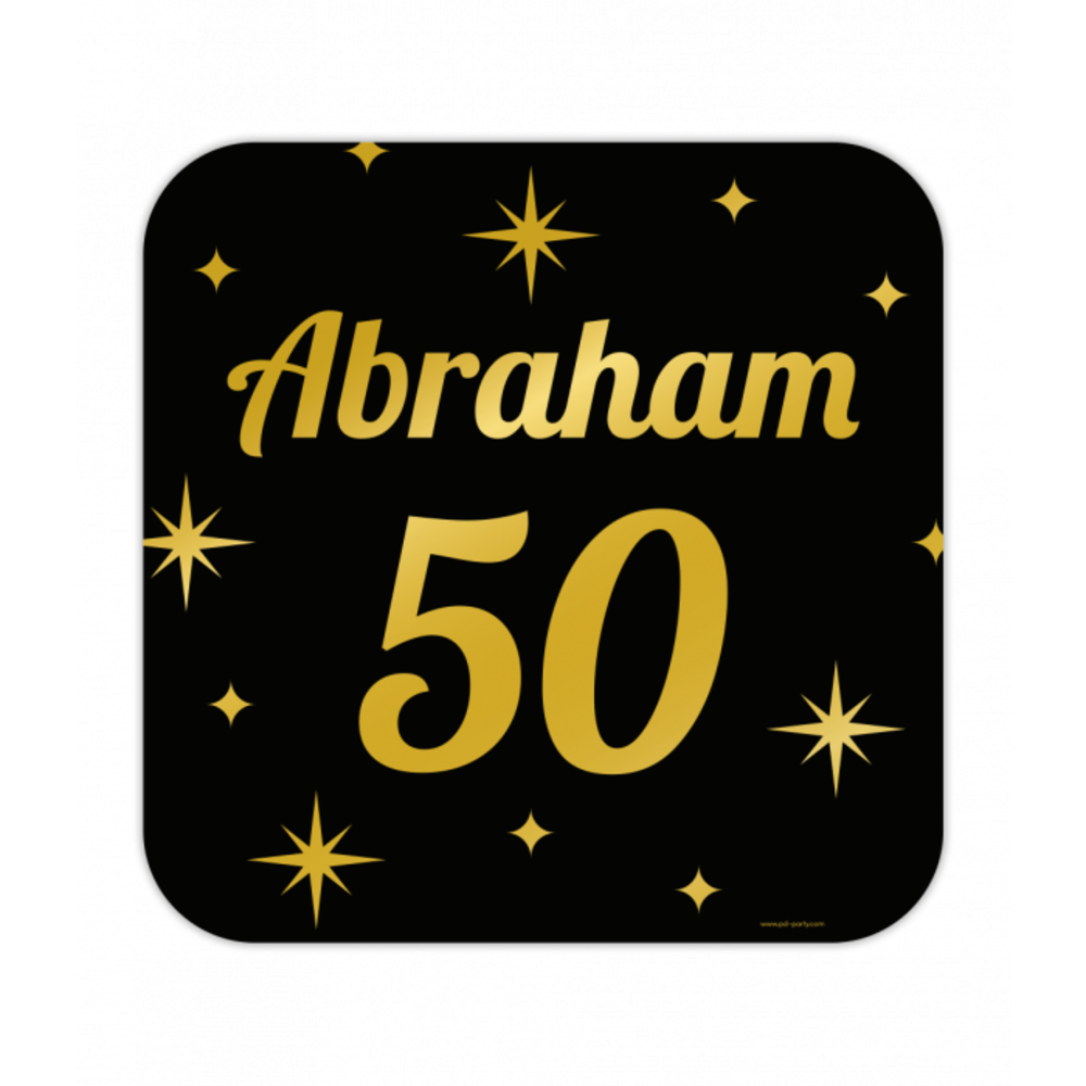 Paper Dreams Türschild „Abraham 50 Jahre Stilvoll“ 50 x 50 cm | Stück