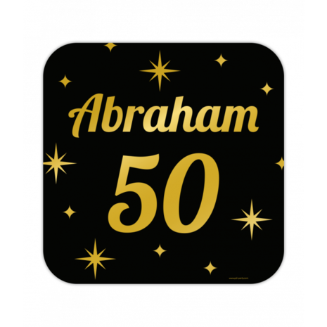 Paper Dreams Door sign Abraham 50 years Classy 50x50cm | per piece