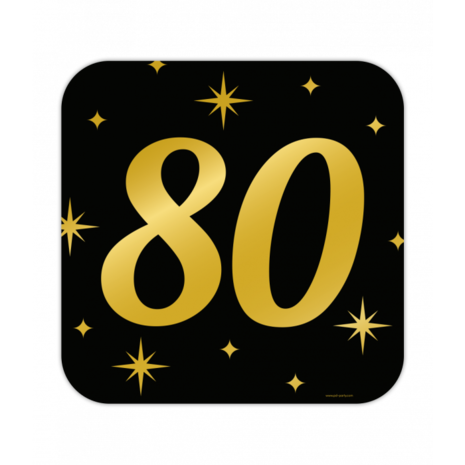 Paper Dreams Door sign 80 years Classy 50x50cm | per piece Paper Dreams Door sign 80 years Classy 50x50cm | per piece