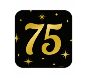 Paper Dreams Deurbord 75 jaar Classy 50x50cm | per stuk Paper Dreams Deurbord 75 jaar Classy 50x50cm | per stuk