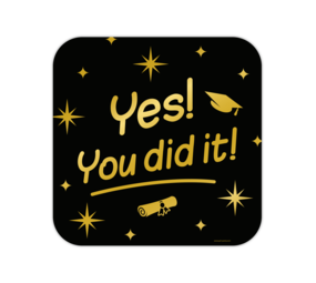 Paper Dreams Geslaagd Deurbord Yes! You Did It! Classy 50x50cm | per stuk Paper Dreams Geslaagd Deurbord Yes! You Did It! Classy 50x50cm | per stuk