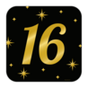 Paper Dreams Door sign 16 years Classy 50x50cm | per piece Paper Dreams Door sign 16 years Classy 50x50cm | per piece