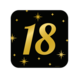 Paper Dreams Door sign 18 years Classy 50x50cm | per piece Paper Dreams Door sign 18 years Classy 50x50cm | per piece