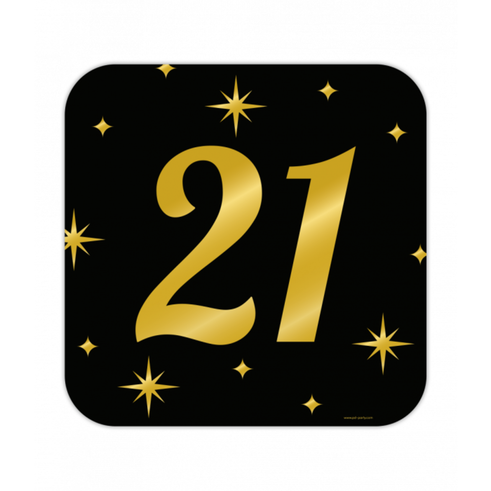 Paper Dreams Deurbord 21 jaar Classy 50x50cm | per stuk Paper Dreams Deurbord 21 jaar Classy 50x50cm | per stuk