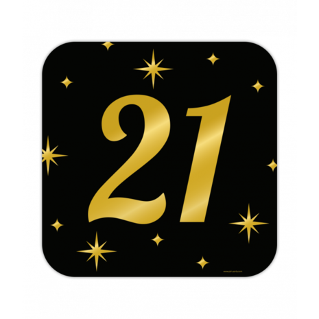 Paper Dreams Deurbord 21 jaar Classy 50x50cm | per stuk Paper Dreams Deurbord 21 jaar Classy 50x50cm | per stuk