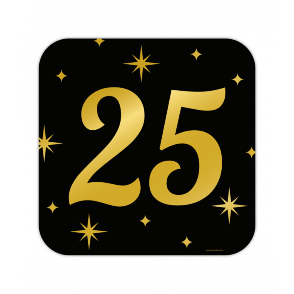 Paper Dreams Door sign 25 years Classy 50x50cm | per piece