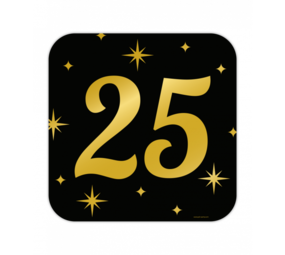 Paper Dreams Deurbord 25 jaar Classy 50x50cm | per stuk Paper Dreams Deurbord 25 jaar Classy 50x50cm | per stuk