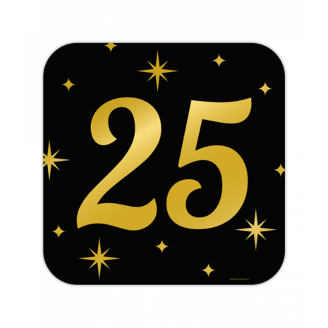 Paper Dreams Door sign 25 years Classy 50x50cm | per piece