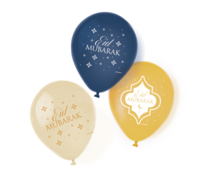 Ballons Eid Mubarak 28 cm | 6 pièces