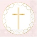 Amscan Kommunionsservietten Kreuz Hellrosa 33x33cm | 16 Stück