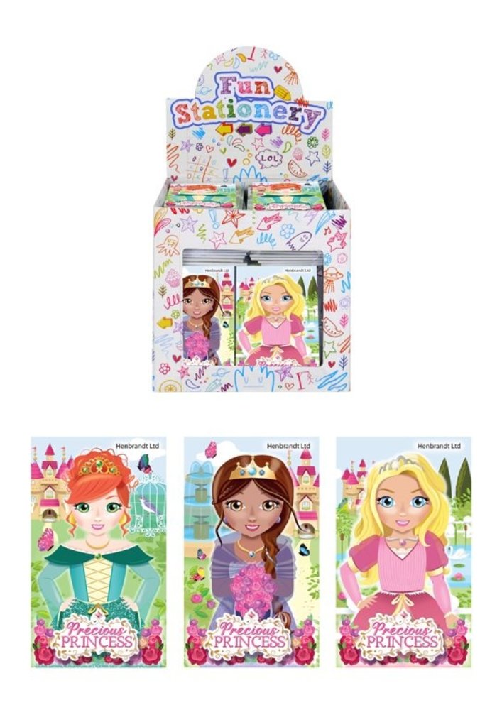 Henbrandt Prinsessen Notitieboekje 5,5x9cm | 12 stuks Henbrandt Prinsessen Notitieboekje 5,5x9cm | 12 stuks