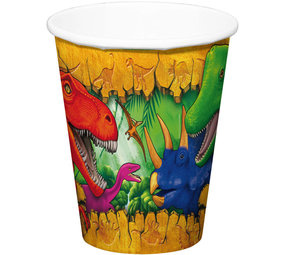 Folat Dinosaurierbecher Dino Party 250ml | 6 Stück