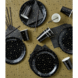 Paper Dreams Black Napkins with Gold Stars 33x33cm | 16 pieces