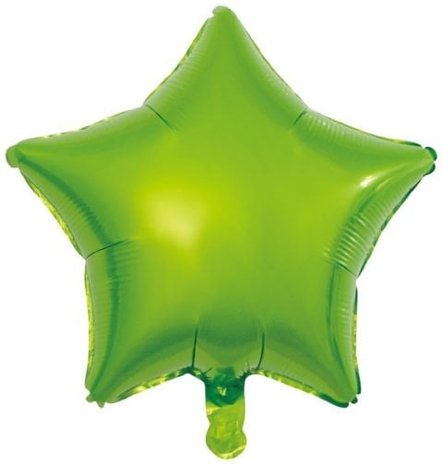 WeFiesta Heliumballon Stern Limettengrün 46 cm | pro Stück