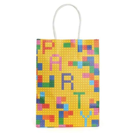 LG Imports Partytüten „Block Party“ 14 x 21 x 7 cm | 12 Stück
