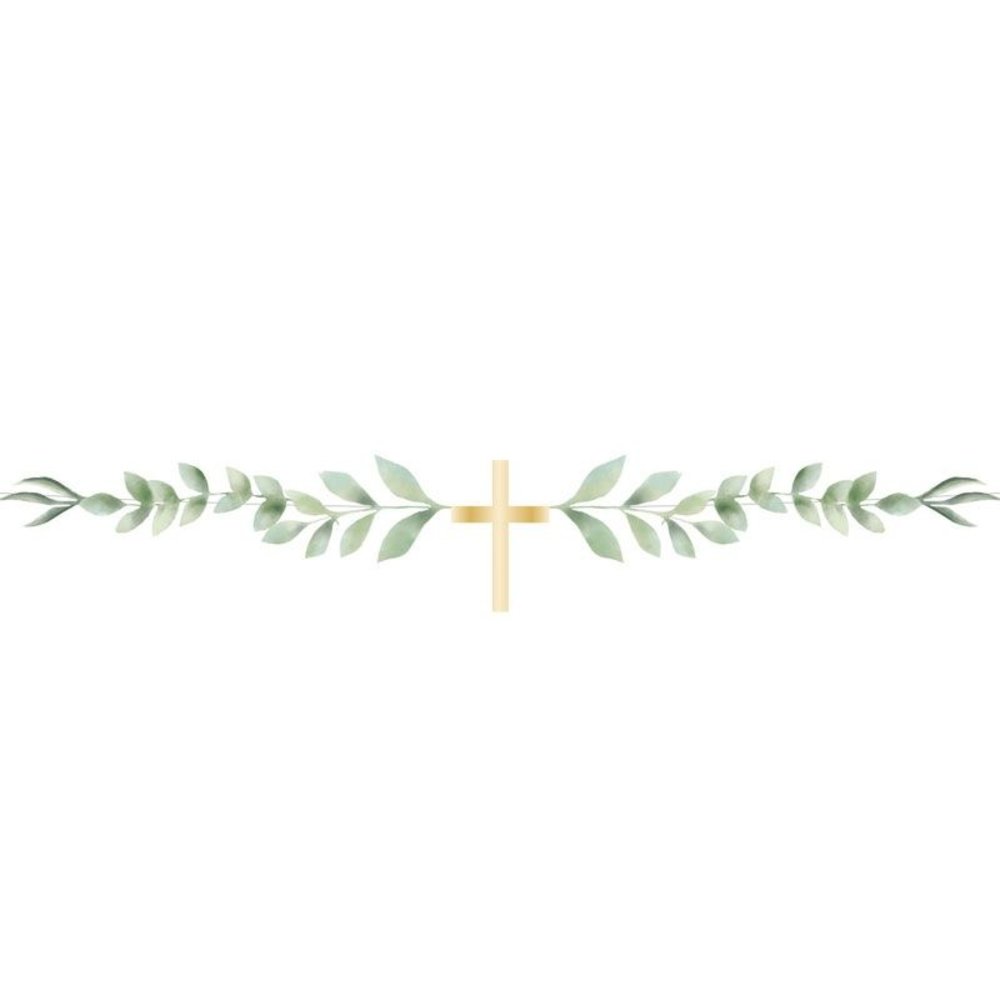 Amscan Guirlande de communion en forme de croix botanique | 1 m
