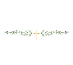 Amscan Kommunionsgirlande Kreuz Botanisch | 1 m