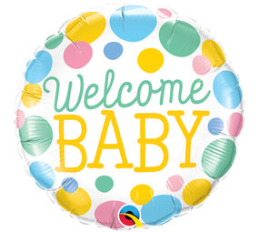 Folat Helium Ballon Welcome Baby 46cm | per stuk Folat Helium Ballon Welcome Baby 46cm | per stuk