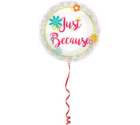Folat Helium Ballon Just Because 46cm | per stuk Folat Helium Ballon Just Because 46cm | per stuk