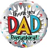 Crosswear Helium Balloon Thank You Dad 46cm | per piece