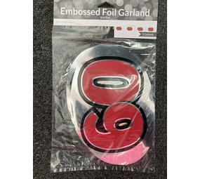 Creative Converting Foil Flag Garland 60 Years 3m | per piece