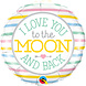 Folat Heliumballon „Ich liebe dich bis zum Mond und zurück“ 46 cm | pro Stück