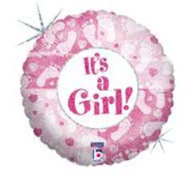 Tuf-Tuf Helium Ballon It's a Girl 45cm | per stuk Tuf-Tuf Helium Ballon It's a Girl 45cm | per stuk