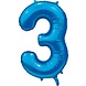 WeFiesta Ballon folie 3 Satin blauw | 86cm WeFiesta Ballon folie 3 Satin blauw | 86cm